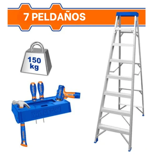 Escalera Tipo Tijera 7 Peldaños Soporta 150 Kg