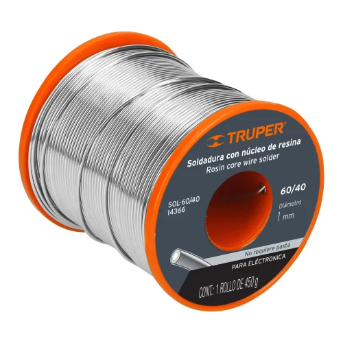 Estaño Soldadura con Núcleo Resina 60/40 para Electrónica 450 G