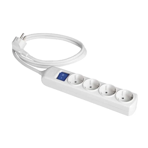 Extensión de 4 Tomas Schuko 2P+T 16A 230V con Cable de 2 m Solera
