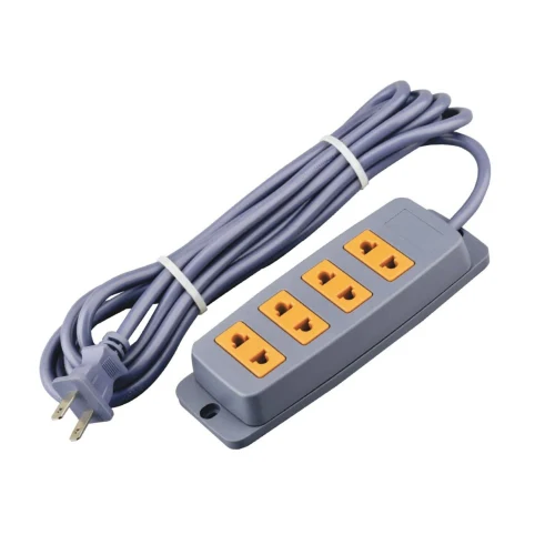 Extensión Eléctrica 3 M 4 Tomas Gris