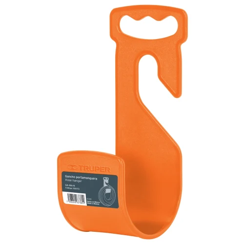Gancho Plástico Naranja para Manguera de Jardín