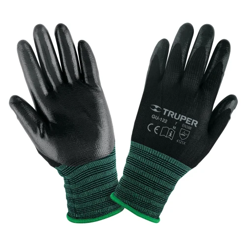 Guantes de Nylon Recubiertos de Nitrilo Talla M