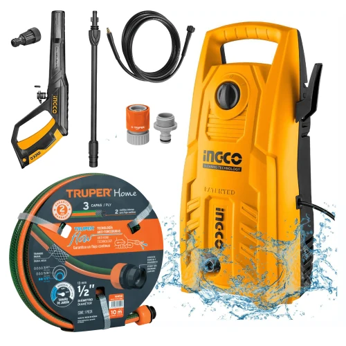 Hidrolavadora 1400W + Manguera y Conectores