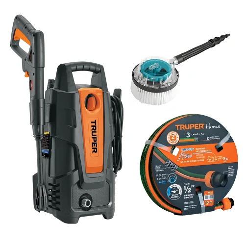 Hidrolavadora 1500 Psi + Manguera 10M y Cepillo Giratorio