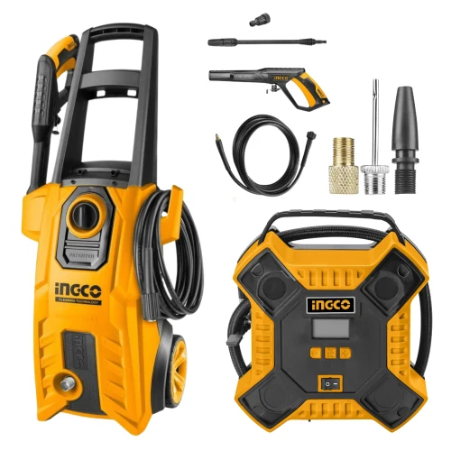 Hidrolavadora 2200 Psi + Compresora para Auto 160 Psi 12V