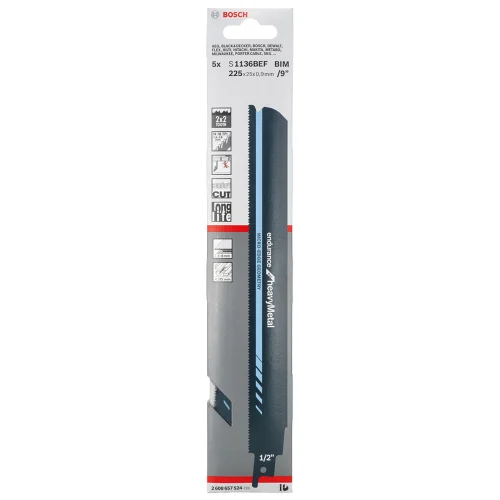 Hoja de Sierra Sable S 1136BEF 9" X 5 Unidades Endurance
