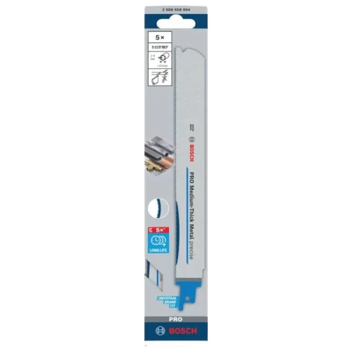 Hoja Sierra Sable S1137 para Metal Medio 5PZ
