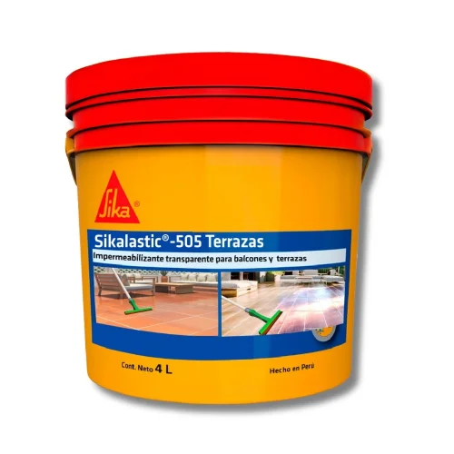 IMPERMEABILIZACIÓN TRANSPARENTE SIKALASTIC 505 TERRAZAS 4L