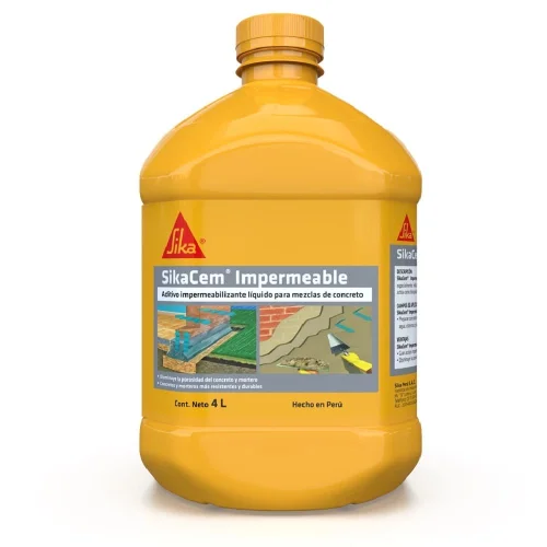 IMPERMEABILIZANTE PARA MEZCLAS SIKA CEM IMPERMEABLE 4L