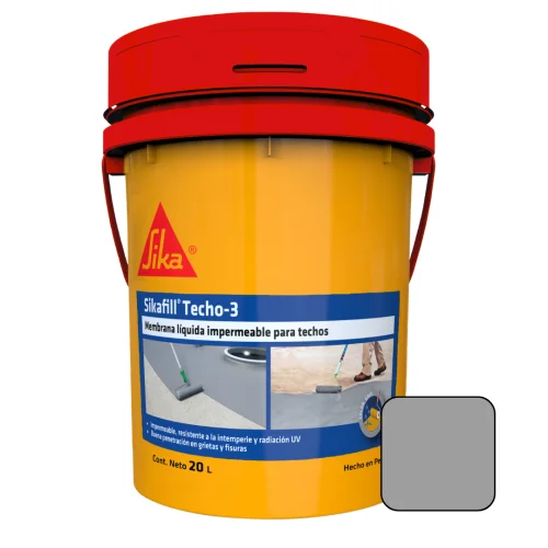 IMPERMEABILIZANTE PARA TECHOS SIKAFILL TECHO-3 GRIS 20L
