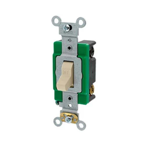 Interruptor Bipolar Industrial de Palanca Leviton 30A 250V Marfil