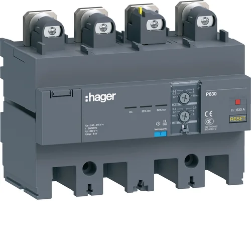 Interruptor Caja Moldeada Hager H3+ p630 3P 252-630A LSnI