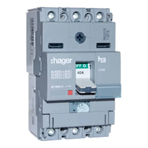 Interruptor de Caja Moldeada Hager H3 x160 3P 40A 85kA