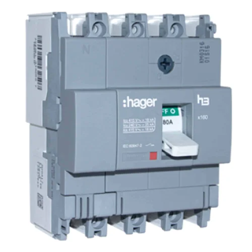 Interruptor de Caja Moldeada MCCB Hager 4P 160A 25kA
