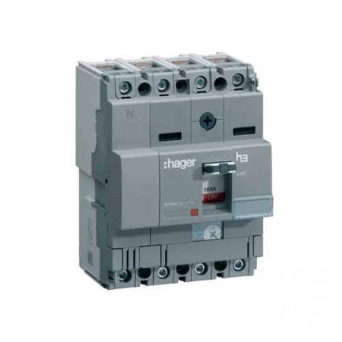 Interruptor de Caja Moldeada Regulable Hager H3 x160 4P 63-100A 85kA 240V