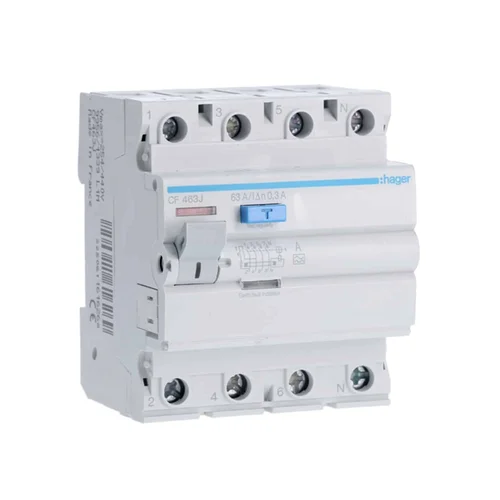 Interruptor Diferencial Hager 4 Polos 63A 300mA Tipo AC
