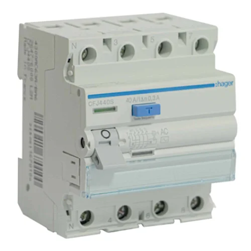 Interruptor Diferencial Hager 4P 40A 300mA Tipo AC CFJ440S
