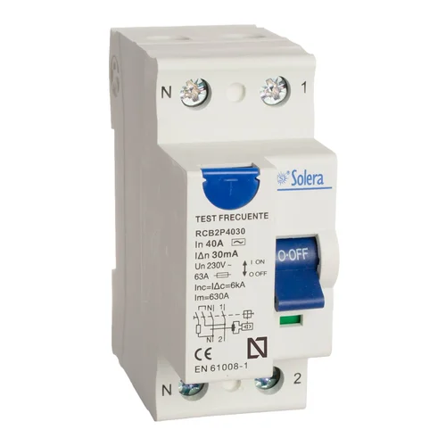 Interruptor Diferencial Solera 2 Polos 40A 30mA RCB2P4030