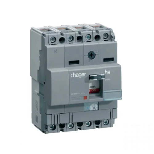 Interruptor Termomagnético Caja Moldeada Hager H3 x160 4P 25-40A 85kA 240V