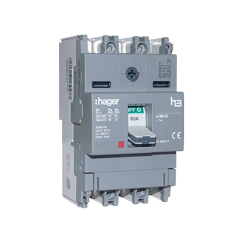 Interruptor Termomagnético de Caja Moldeada Hager H3 3P 160A 25kA 240V