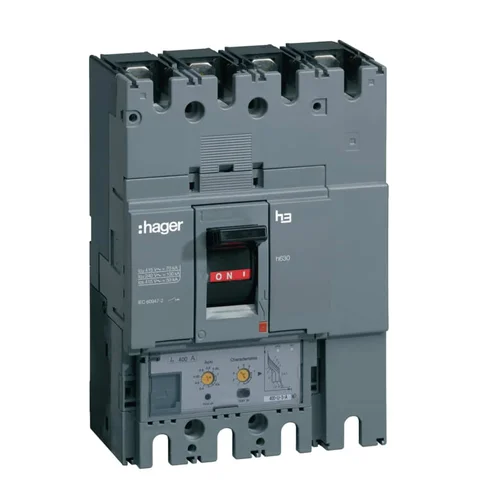 Interruptor Termomagnético de Caja Moldeada Hager H3e 4P 400A 85kA