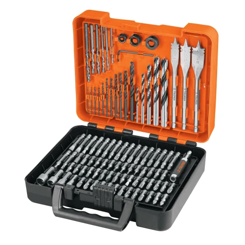 Juego de 100 Brocas y Puntas en Estuche Plástico