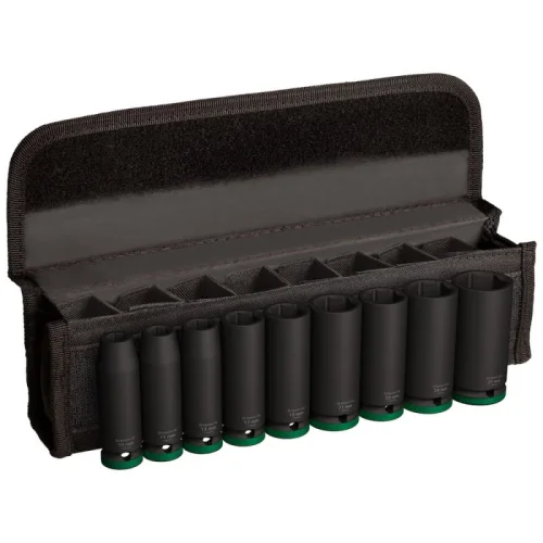 Juego de Dados de Impacto 1/2" Largo (9 Piezas)