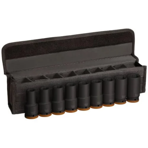 Juego de Dados de Impacto 3/4" Largo 9 Piezas