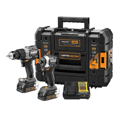 Kit Mclaren Taladro/Atornillador 1/2'' con Atornillador de Impacto 1/4'' Baterías y Cargador DCK200M2GT