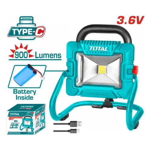 Lámpara Reflector 10W Batería Integrada Exterior Multiuso