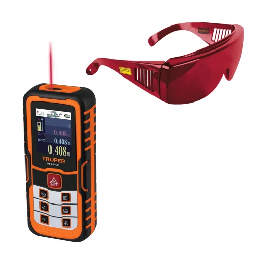 Medidor Laser de Distancia 100 M con Lentes de Seguridad para Laser