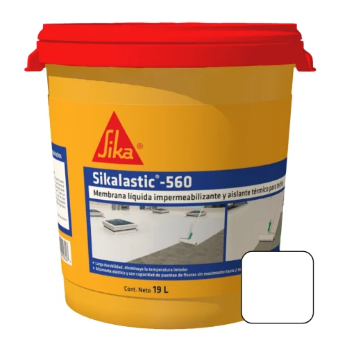 MEMBRANA LÍQUIDA IMPERMEABLE CON POLIURETANO SIKALASTIC-560 19L BLANCO