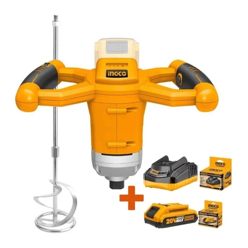 Mezcladora de Pintura 20V + Cargador y Bateria 2AH
