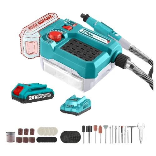 Mini Grinder Amoladora con 40 Piezas 20V Batería 2AH y Cargador