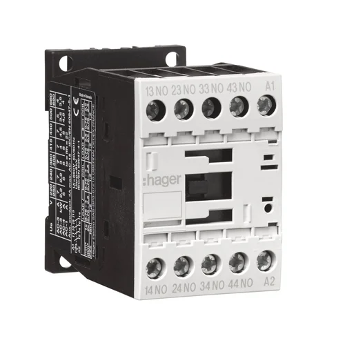 Minicontactor Modular Hager con 4 Contactos Normales Abiertos 230VAC
