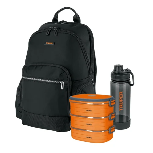 Mochila Porta Laptop + Lonchera Térmica + Tomatodo