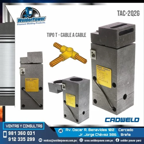 Molde Cadweld Horizontal en T de 250 kcmil a 2/0 AWG ERICO
