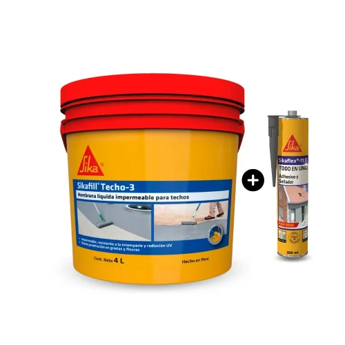 PACK SIKAFILL TECHO 3 GRIS 4L + SIKAFLEX11 FC PURFORM 300 ML