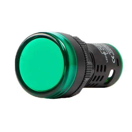 Piloto Indicador LED Verde Compacto 220VAC de 22mm SISSA