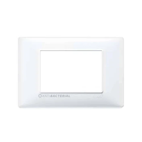 Placa Antibacteriana 3 Módulos de Tecnopolímero Blanco SISSA Línea Plana