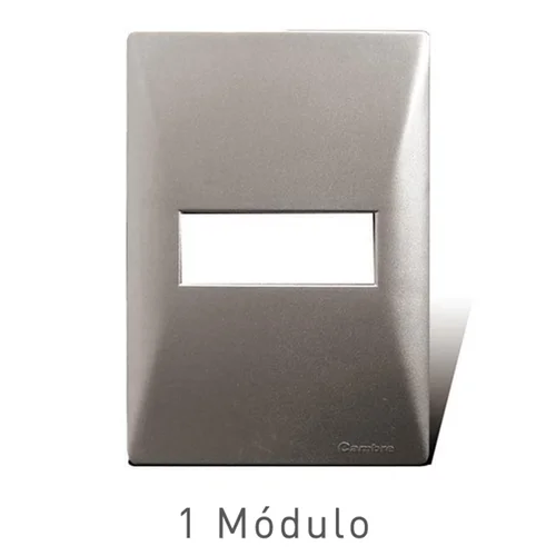 Placa Color Aluminio Siglo XXII de 1 Módulo Sissa