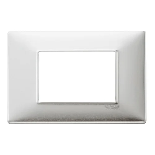 Placa de 3 Módulos en Aluminio Cepillado Línea Plana SISSA