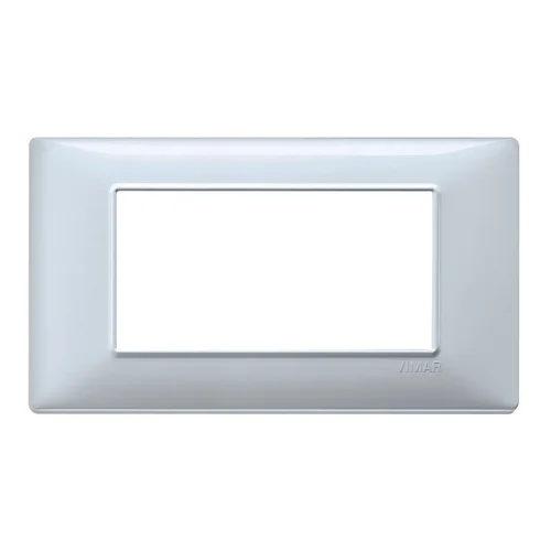 Placa de 4 Módulos en Tecnopolímero Blanco SISSA Línea Plana