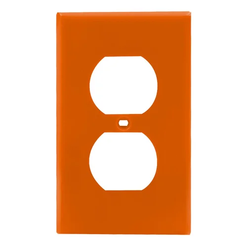 Placa Doble de Nylon para Tomacorriente Anaranjada Leviton 80703-ORG