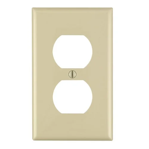 Placa Doble de Nylon para Tomacorriente Marfil Leviton 80703-I