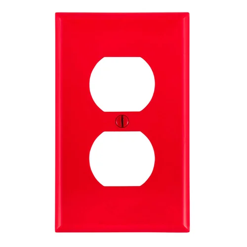 Placa Doble de Nylon para Tomacorriente Rojo Leviton 80703-R