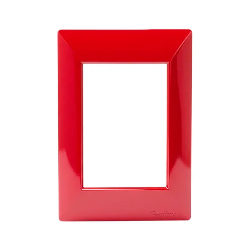 Placa Eléctrica de 4 Módulos Color Rojo Siglo XXII Sissa