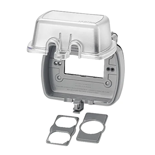 Placa Hermética Doble Transparente Horizontal Leviton 5981-UCL