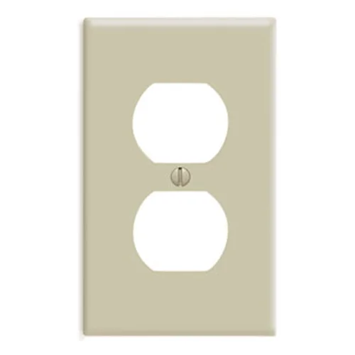 Placa Leviton 86003 para Tomacorriente Doble en Baquelita Marfil