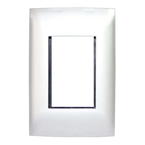 Placa Simple de 3 Módulos Leviton Línea Cien Aluminio